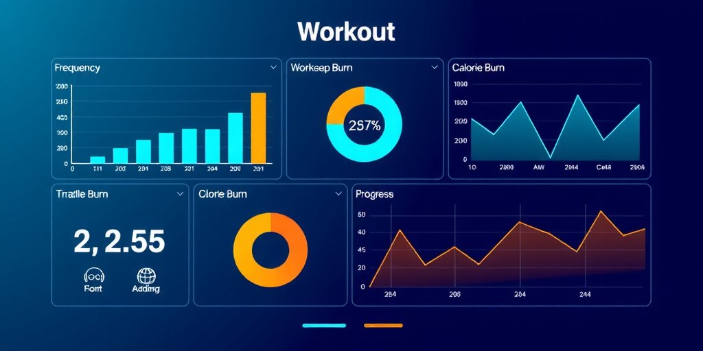Mockup of progress dashboard with charts